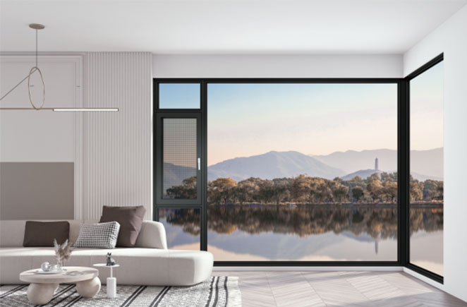 The internal and external energy-saving system Windows are flush